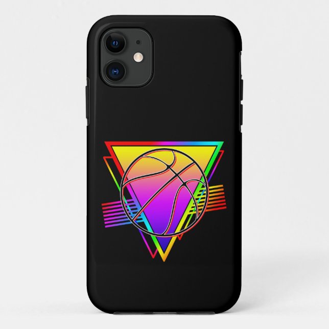 Retro-moderner Basketball Case-Mate iPhone Hülle (Rückseite)
