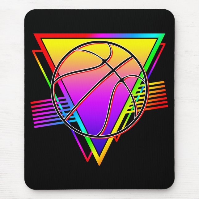 Retro-moderner Basketball Mousepad (Vorne)
