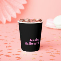 Retro-moderner bearbeitbarer Text | Schwarz & Pink