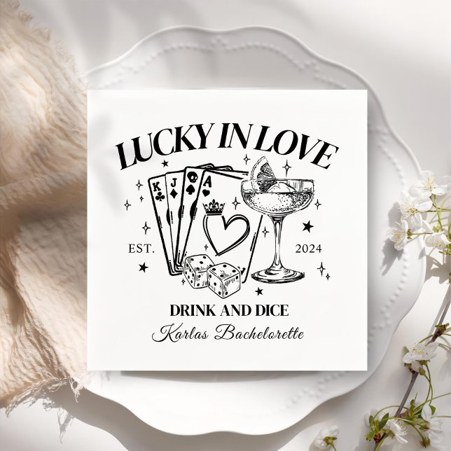 Retro Moderner Cocktail Schwarzer Junggeselinnen-A Serviette (Von Creator hochgeladen)