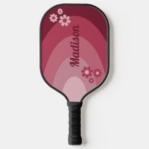 Retro Moderner Gänseblümchen-Name Pickleball Schläger