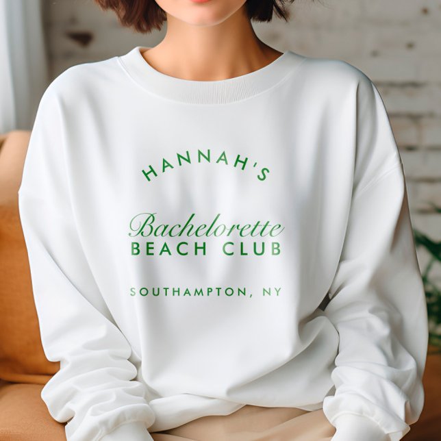Retro Moderner grüner Junggeselinnen-Abschied Sweatshirt (Retro Modern Green Bachelorette Party Sweatshirt)