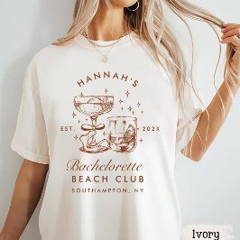 Retro-moderner Junggesellinnen-Abschied in Blau un T-Shirt