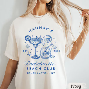 Retro-moderner Junggesellinnen-Abschied in Rosa un T-Shirt