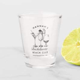 Retro Modernes Bachelorette Weekend Party Shootgla Schnapsglas