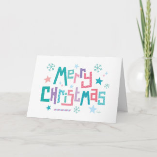 Retro modernes frohes Weihnachten schneebedeckte T