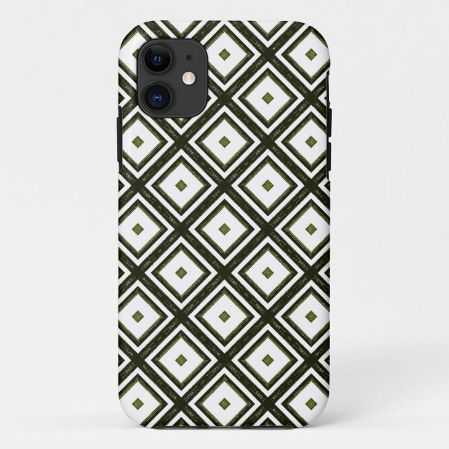 Retro Modernes geometrisches Mosaikmuster Case-Mate iPhone Hülle (Rückseite)