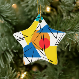 Retro Modernes geometrisches Muster Keramik Ornament