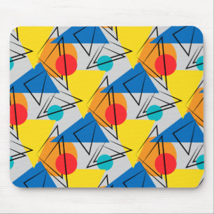 Retro Modernes geometrisches Muster Mousepad