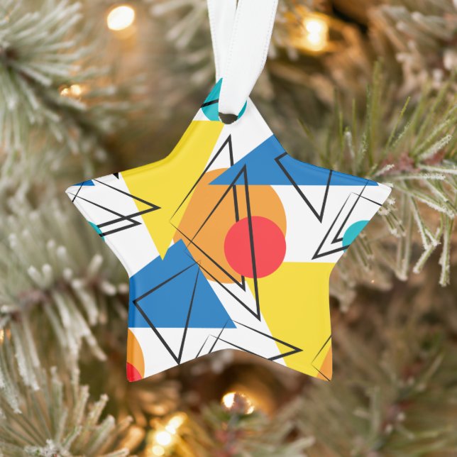 Retro Modernes geometrisches Muster Ornament (Baum)