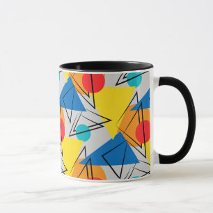 Retro Modernes geometrisches Muster Tasse