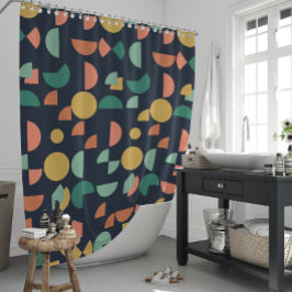 Retro Modernes geometrisches Tribal Duschvorhang