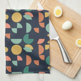 Retro Modernes geometrisches Tribal Geschirrtuch