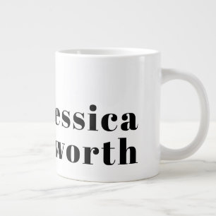 Retro modernes minimalistisches Namens- oder Gesch Jumbo-Tasse