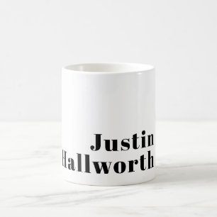 Retro modernes minimalistisches Namens- oder Gesch Kaffeetasse