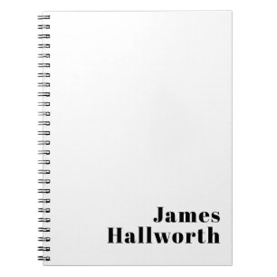 Retro modernes minimalistisches Namens- oder Gesch Notizblock