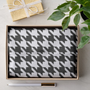 Retro Modernes, Schwarz-weißes Hunde-Zahn-Weaving Seidenpapier