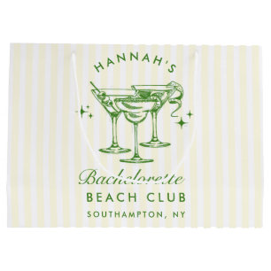 Retro Modernes Vintages grünes Bachelorette Große Geschenktüte