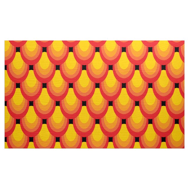 Retro Modgewebe des übergroßen stilvollen 70ers Stoff (Yard (91,4 cm))