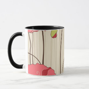 Retro-Mohn-Muster Tasse