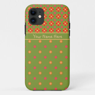 Retro Mohnblumen und Punkte iPhone 5/5s Hülle