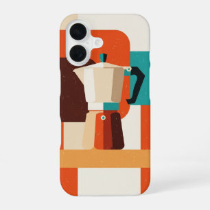 Retro-Moka-Kanne iPhone 16 Hülle