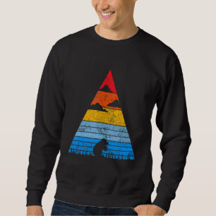 Retro Mole Sunset Silhouette Maus zerkleinert Maus Sweatshirt