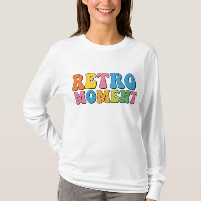 Retro Moment - Groovy Vibe Women's Long Sleeve T-S T-Shirt (Vorderseite)