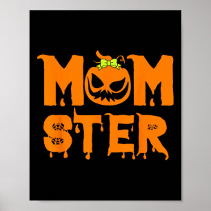 Retro Momster Halloween Mama Kostümmutter Hallow Poster