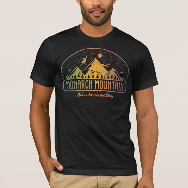 Retro Monarch Mountain Ski T - Shirt (Vorderseite)
