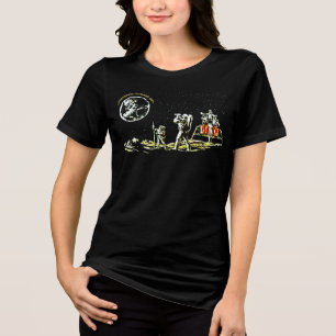 Retro-Mondlandung - Astronaut Sci-Fi Vintage Tri-Blend Shirt