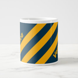 Retro Mondlicht Gezeiten Drei Streifen mit Namen Jumbo-Tasse