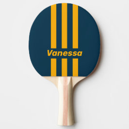 Retro Mondlicht Gezeiten Dreipunktstreifen mit Nam Tischtennis Schläger