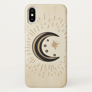 Retro-Mondsterne vintage sepia Papier abgenutzt Case-Mate iPhone Hülle