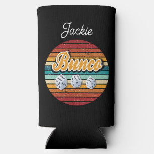 Retro Monogram Dice Bunco Selters Dosenkühler