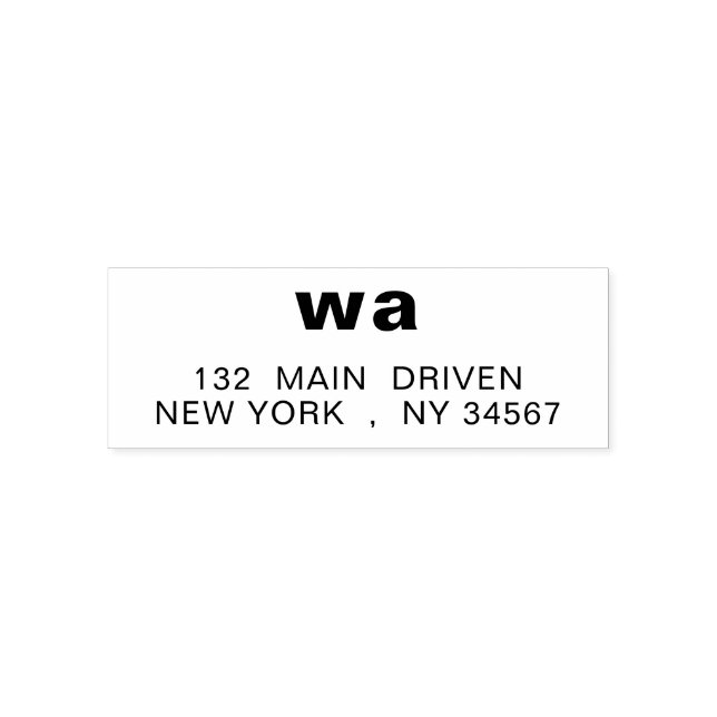 Retro Monogram | Minimalist Return Address Design Permastempel (Design)