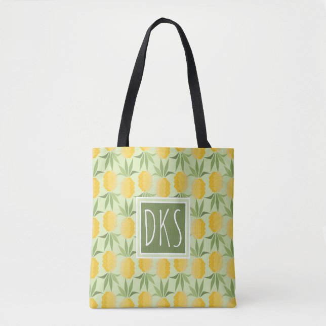 Retro Monogramm der Ananas-| (Vorderseite)