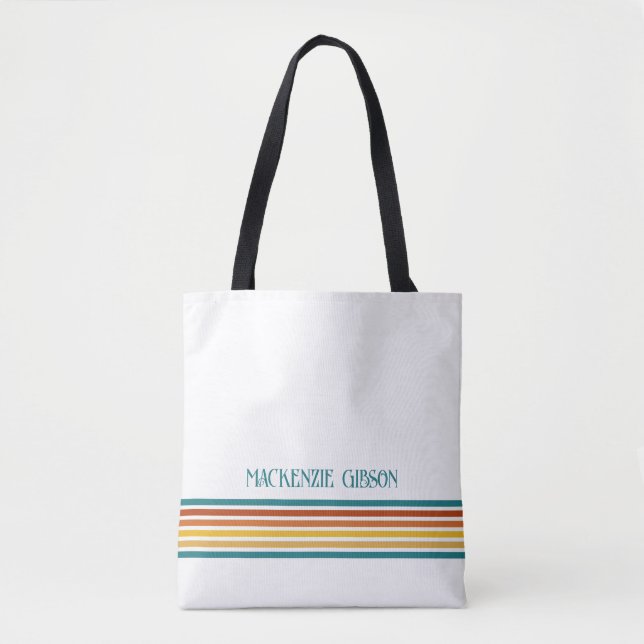 Retro-Monogramm-Minimalist-Streifen (Vorderseite)