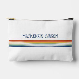 Retro-Monogramm-Minimalist-Streifen-Accessoire-Tas Zubehörtasche