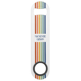 Retro-Monogramm-Minimalist-Streifen Speed Flaschenöffner