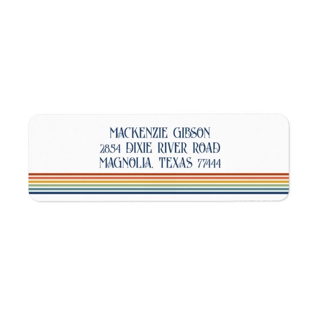 Retro-Monogramm-Minimalist-Stripes (Vorne)