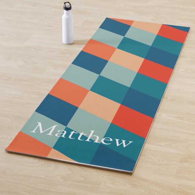 Retro-Monogramm Yogamatte (Beispiel)