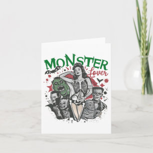 Retro Monster Lover Halloween Spooky Season Karte