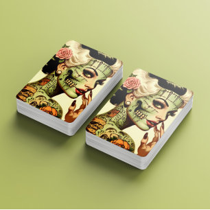 Retro-Monster Pin-up Spielkarten