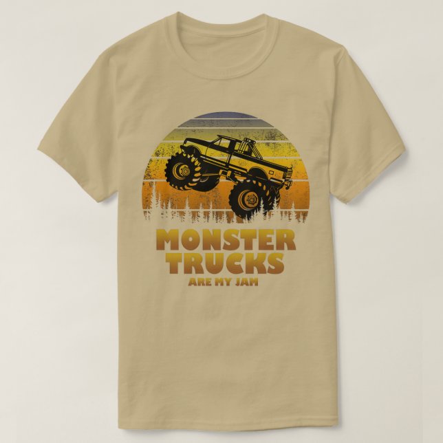 Retro Monster Truck Fan Merchandise T-Shirt (Design vorne)
