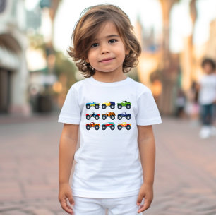 Retro Monster Trucks im Shirt eines Kleinkind