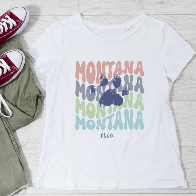 Retro Montana Dog Mama T - Shirt (Von Creator hochgeladen)