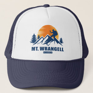 Retro Monte Wrangell Wandern T - Shirt Truckerkappe