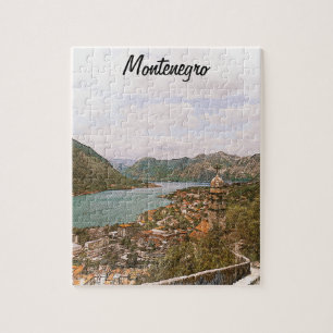 Retro Montenegro Kotor Bay Puzzle