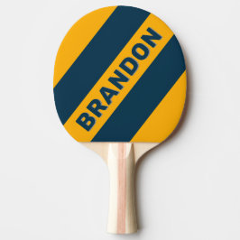 Retro Moonlit Seite Drei fette Streifen mit Namen Tischtennis Schläger